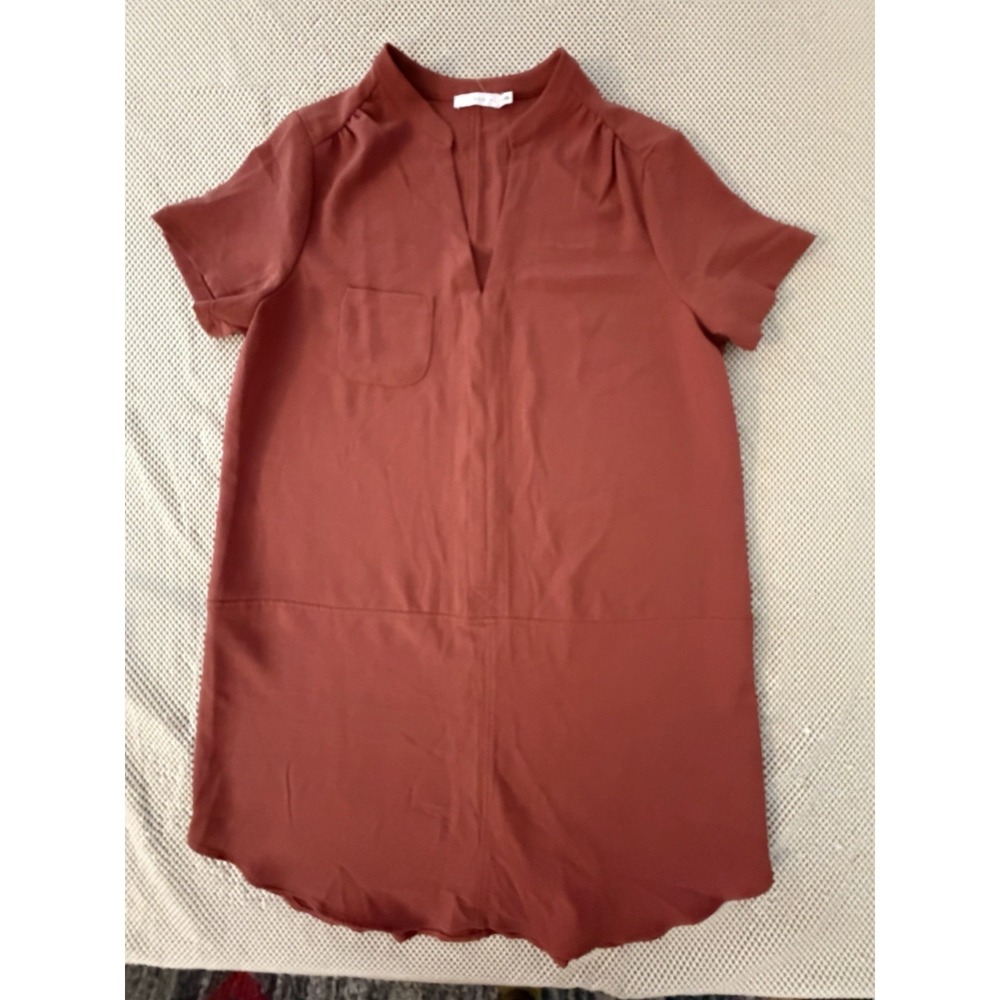 LUSH Midi Shift‎ Dress Sz XXL 14/16 Short Sleeve Career Casual Crepe Texture - Picture 4 of 8